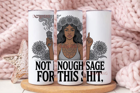 Sage & Sunflower 20oz Tumbler Wrap Sublimation DesignSVG 