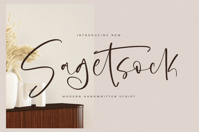 Sagetsock - Modern Handwritten Script Font Letterena Studios 