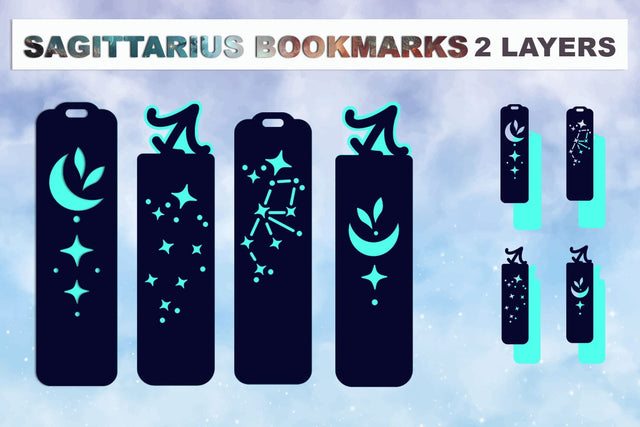 Sagittarius bookmarks svg, Zodiac sign Layered bookmarks svg SVG AnastasiyaArtDesign 