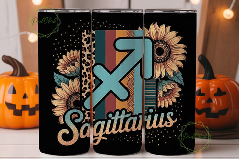 Sagittarius Zodiac 20oz Tumbler Wrap Sublimation PixelChick 