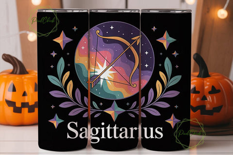 Sagittarius Zodiac 20oz Tumbler Wrap Sublimation PixelChick 
