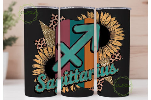 Sagittarius Zodiac 20oz Tumbler Wrap Sublimation PixelChick 