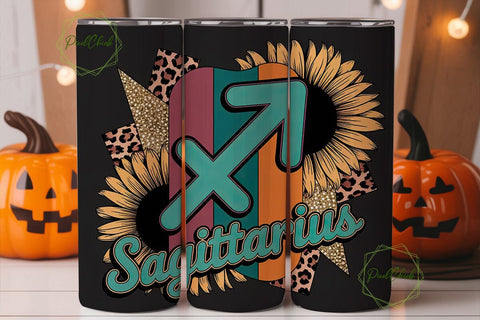 Sagittarius Zodiac 20oz Tumbler Wrap Sublimation PixelChick 