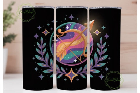 Sagittarius Zodiac 20oz Tumbler Wrap Sublimation PixelChick 