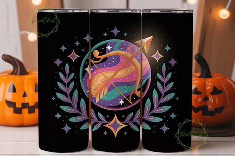 Sagittarius Zodiac 20oz Tumbler Wrap Sublimation PixelChick 