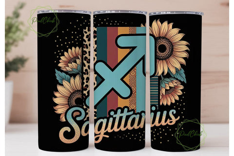 Sagittarius Zodiac 20oz Tumbler Wrap Sublimation PixelChick 
