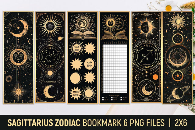 Sagittarius zodiac bookmark Sublimation KMarinaDesign 
