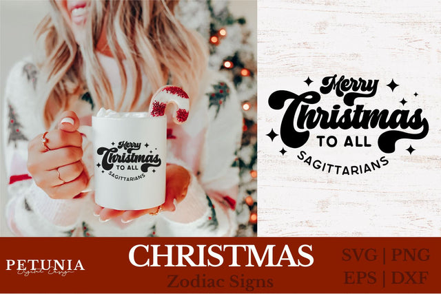 Sagittarius Zodiac Sign SVG | Christmas SVG SVG Petunia Digital Design 