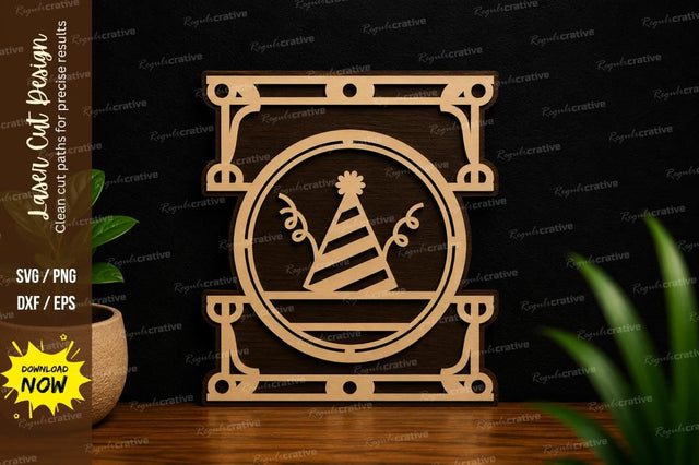 Sailboat Decorative Square Frame Laser Cut SVG File SVG Regulrcrative 