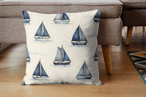 Sailboat Digital Paper Pack, Coastal Sailing Seamless Patterns, Regatta, Ocean Waves & Nautical Printable Crafts Digital Pattern FloridPrintables 