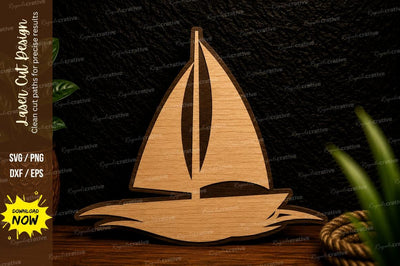 Sailboat Laser Cut Svg Design SVG Regulrcrative 