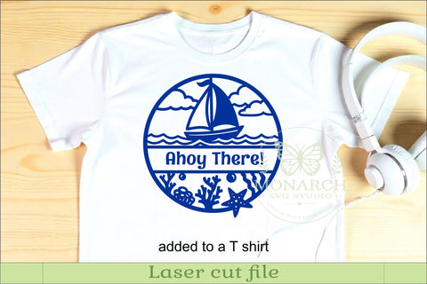Sailboat Name Sign SVG, Personalised Ocean Wall Sign SVG APInspireddesigns 