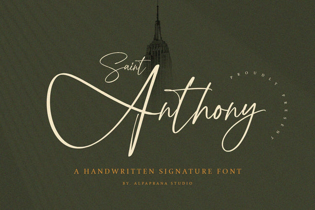 Saint Anthony - Handwritten Font Font Alpaprana Studio 