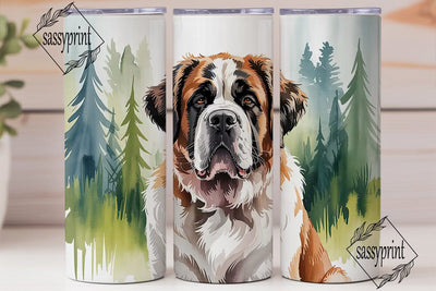 Saint Bernard Dog 20oz Tumbler Wrap Sublimation sassyprint 