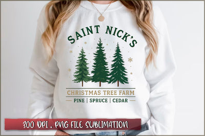 Saint nick's christmas tree fram pine. spruce. cedar Sublimation Sublimation Shetara Begum 