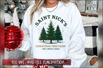 Saint nick's christmas tree fram pine. spruce. cedar Sublimation Sublimation Shetara Begum 