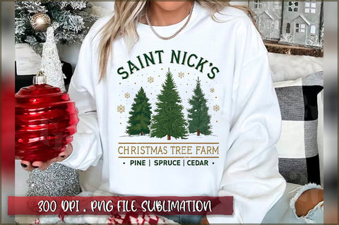 Saint nick's christmas tree fram pine. spruce. cedar Sublimation Sublimation Shetara Begum 