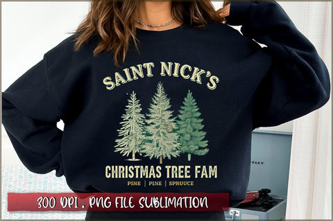 Saint nick's christmas tree fram pine. spruce. cedar Sublimation Sublimation Shetara Begum 