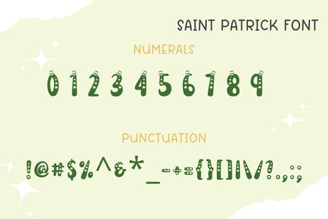 Saint Patrick - Decorative Font Font AnningArts Design 
