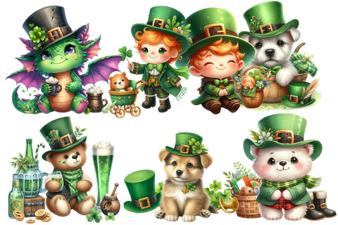 Saint Patrick's A Cute Clipart Sublimation Rupkotha 