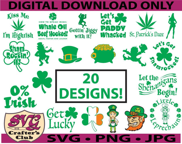 Saint Patrick's Day Design Bundle SVG for Cricuts and Silhouettes SVG SVG Crafter's Club 