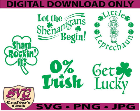 Saint Patrick's Day Design Bundle SVG for Cricuts and Silhouettes SVG SVG Crafter's Club 