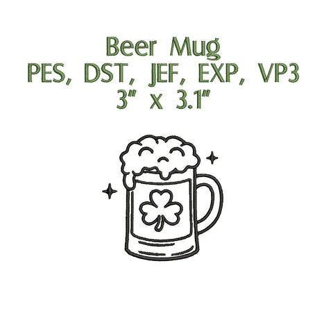 Saint Patrick’s Day Embroidery Designs Bundle, Lucky Shamrock Dog Leprechaun Hat Beer Mug Pot of Gold, Machine Embroidery Files PES DST JEF EXP VP3 Embroidery/Applique DESIGNS Stitched Haus 
