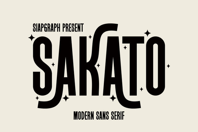 Sakato - Modern Sans Serif Font Font Masyafi Studio 