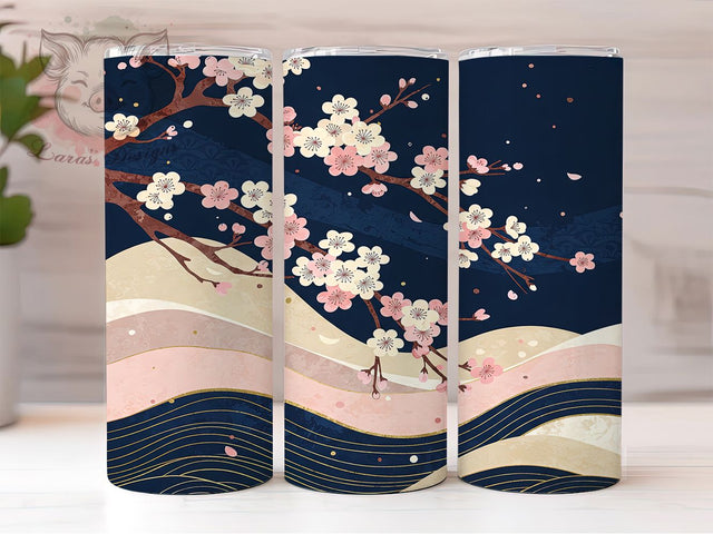 Sakura Cherry Blossom Spring Tumbler, Cherry Blossom Design, Spring Drinkware, 20oz Sublimation Wrap, Japanese Aesthetic, Floral Mug, Nature Lover Gift Sublimation Lara' s Designs 