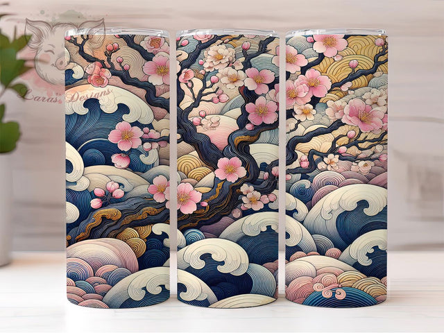 Sakura Cherry Blossom Spring Tumbler, Cherry Blossom Design, Spring Drinkware, 20oz Sublimation Wrap, Japanese Aesthetic, Floral Mug, Nature Lover Gift Sublimation Lara' s Designs 