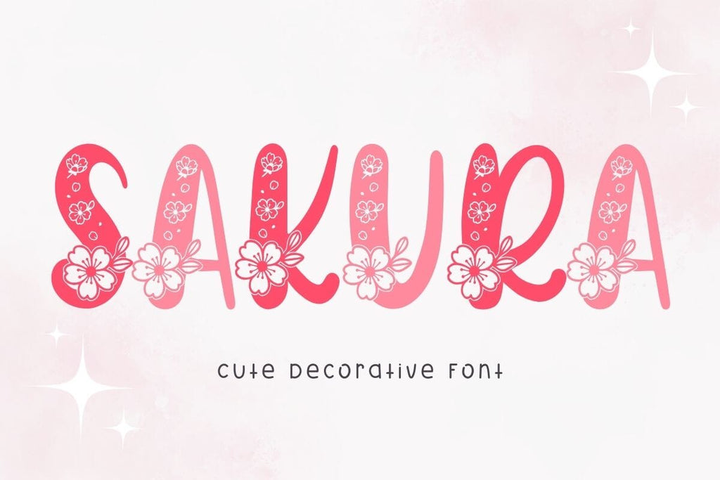 Sakura - Decorative Font - So Fontsy