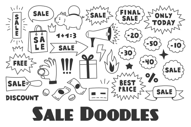 Sale Doodles PNG Clipart Sublimation Rin Green 