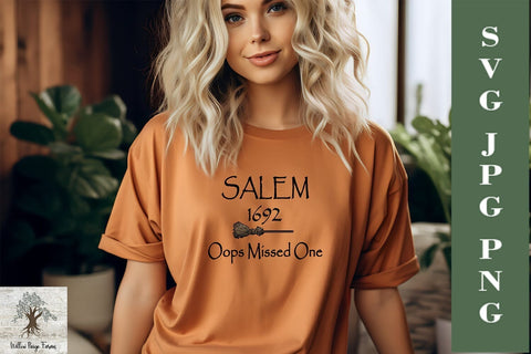Salem 1692 Oops Missed One JPG, PNG, and SVG Digital Download SVG Willow Paige Farms 