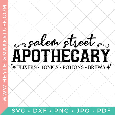 Salem Street Apothecary SVG Hey Let's Make Stuff 