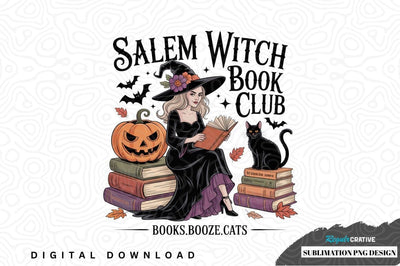 Salem witch book club sublimation png design Sublimation Regulrcrative 