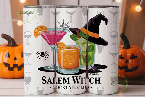 Salem Witch Cocktail Club 20oz Tumbler Sublimation PixelChick 