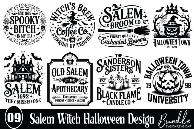 Salem Witch Halloween Design Bundle SVG Angelina750 