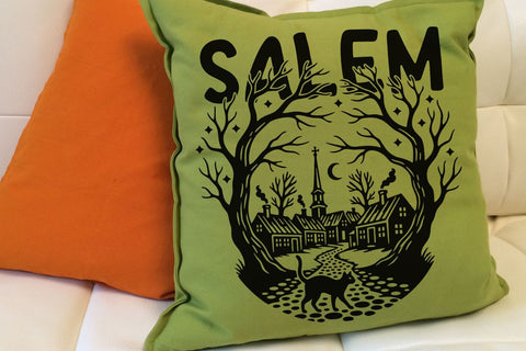 Salem Witch| Halloween Salem town SVG Cutting Files. SVG CosmosFineArt 