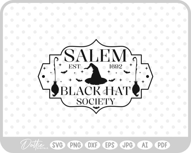 Salem Witch Halloween SVG DottieDigitals 