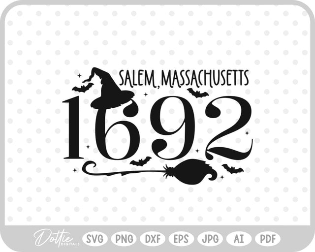 Salem Witch Halloween SVG DottieDigitals 