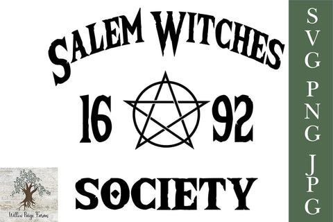 Salem Witches Society JPG, PNG, and SVG Digital Download SVG Willow Paige Farms 