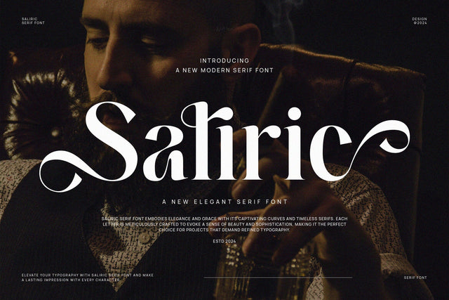Saliric - Elegant Serif Font Font studioalmeera 