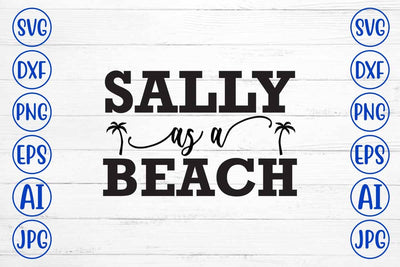 Sally As a Beach SVG Design SVG Syaman 