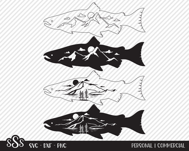 Salmon Bundle | Outdoor SVG SVG Texas Southern Cuts 