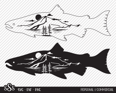 Salmon Bundle | Outdoor SVG SVG Texas Southern Cuts 