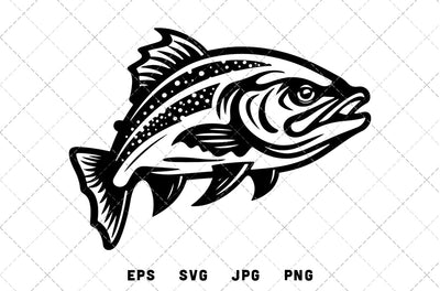 Salmon Fish Mascot Graphics - JPG, SVG, PNG, EPS - Digital Download with Commercial License for Cricut, Silhouette, Scan N Cut Crafting SVG Loveleen Kaur 