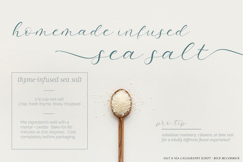 Salt and Sea Calligraphy Font Font Beck McCormick 