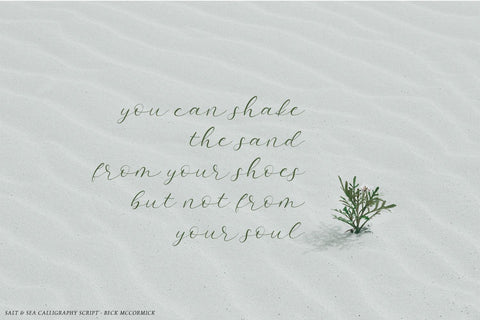 Salt and Sea Calligraphy Font Font Beck McCormick 