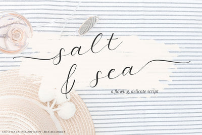 Salt and Sea Calligraphy Font Font Beck McCormick 