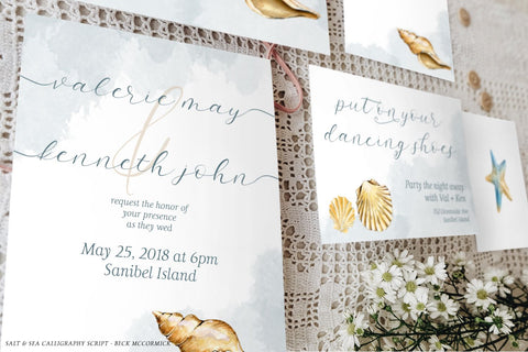 Salt and Sea Calligraphy Font Font Beck McCormick 